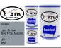 Preview: Nissan, Light Crystal Blue Frost Metallic, MD / BK0: 500ml Lackdose + 500ml Klarlack + 250ml Härter - Set, von ATW Autoteile West.